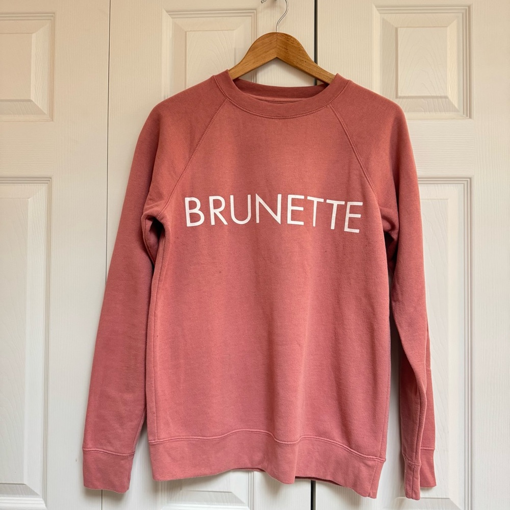 Brunette The Label Dusty Rose Crew Neck Sweater